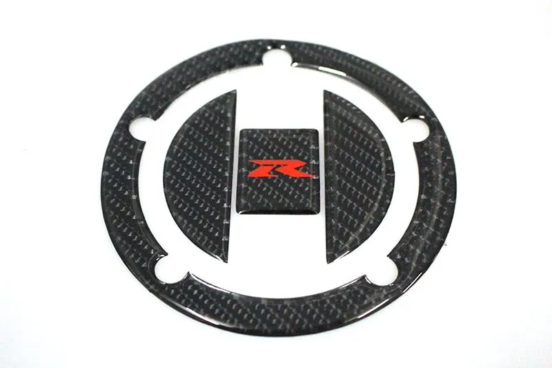 

KODASKIN Motorcycle 3D Carbon Fiber Tank Gas Cap Pad Filler Cover Sticker Decals R LOGO For GSXR600 750 1000 1300 03-15