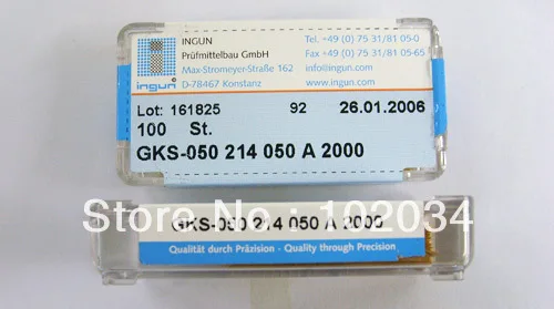 100PCS/LOT  INGUN  GKS050-214-050 GKS050-214 050 A 2000 Spring Test Probe Pogo Pin made in Taiwan