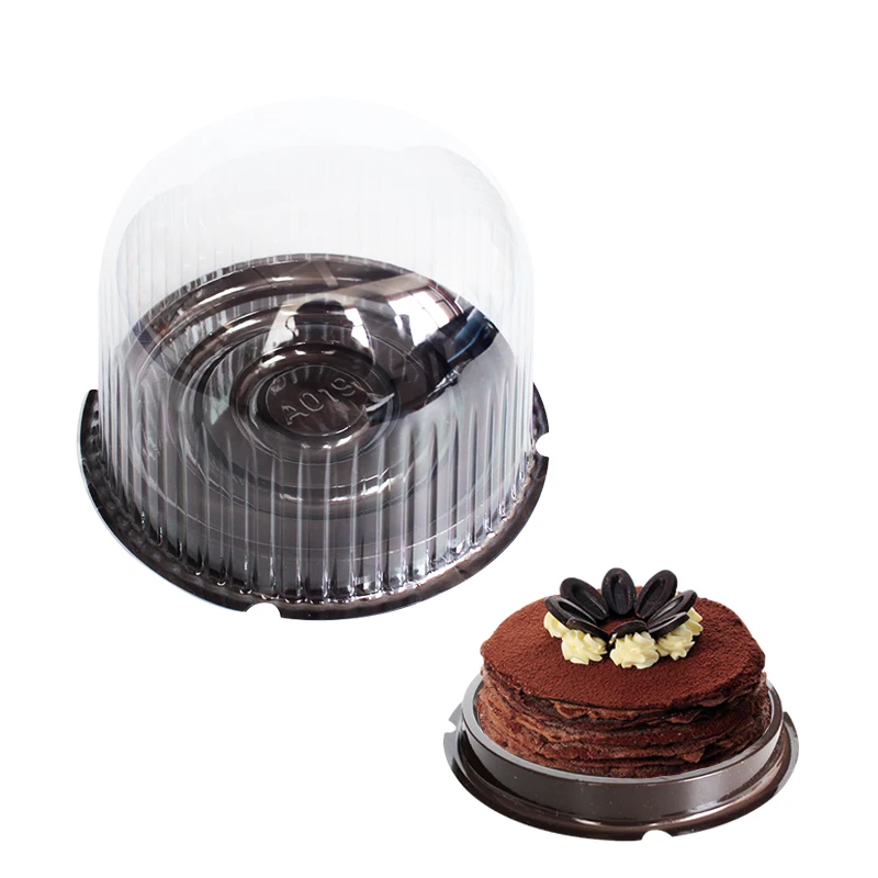 

50pcs/lot round shaped cake box plastic cheese cake liner cake cases gift wholesale-