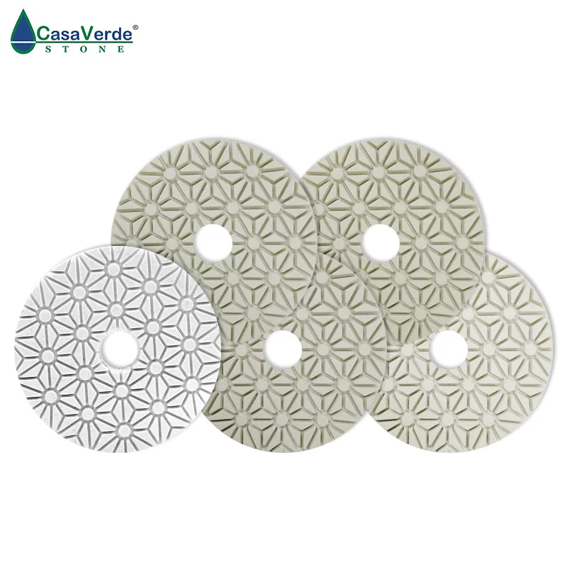 DC-FW5PP02 diamond flexible dry/wet 5 step polishing pads for granite,marble and quartz