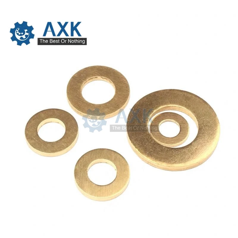 Прокладка для шайбы диска, кольцо из медного металла, латунная прокладка, 50 шт., Din125 Iso7089, M3 M4 M5 M6 M8 M10 M12 M14 Meson Had, плоский лист в долларах