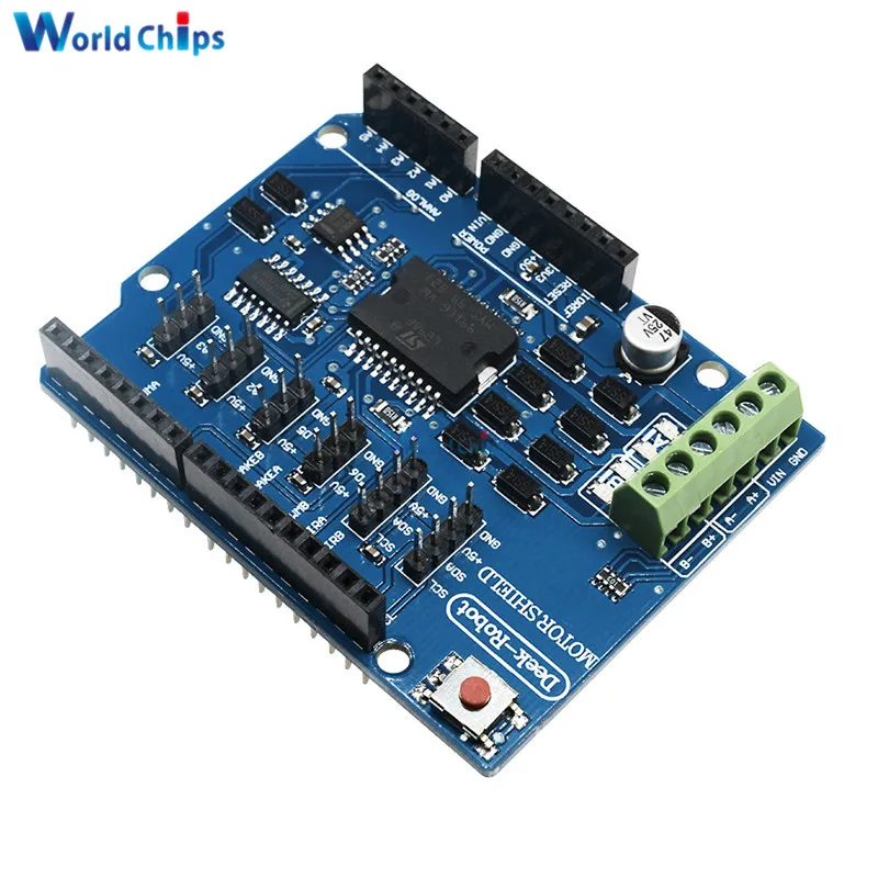 L298P L298 Shield R3 DC Motor Driver Módulo de placa estriada 2A Dual Full Bridge h-bridge 2 Way para Arduino Relay 5V 12V