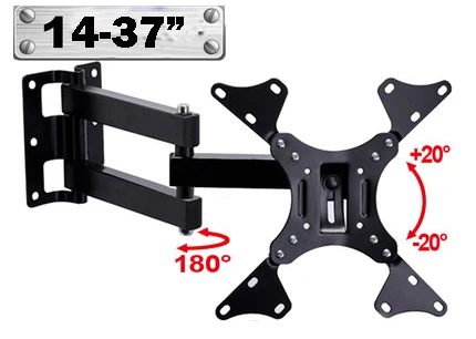 Hyvarwey EML503A4 14-37 inch LED LCD TV Wall Mount Bracket Rotating Swivel Flexible TV Mount Monitor Holder Arm Bracket