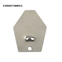 COUNTBASS 50pcs Swim Jig Blade, Stainless Steel Chatterbait Blade, DIY Vibration Jigs, Casting Wobble fishing Jig Lure