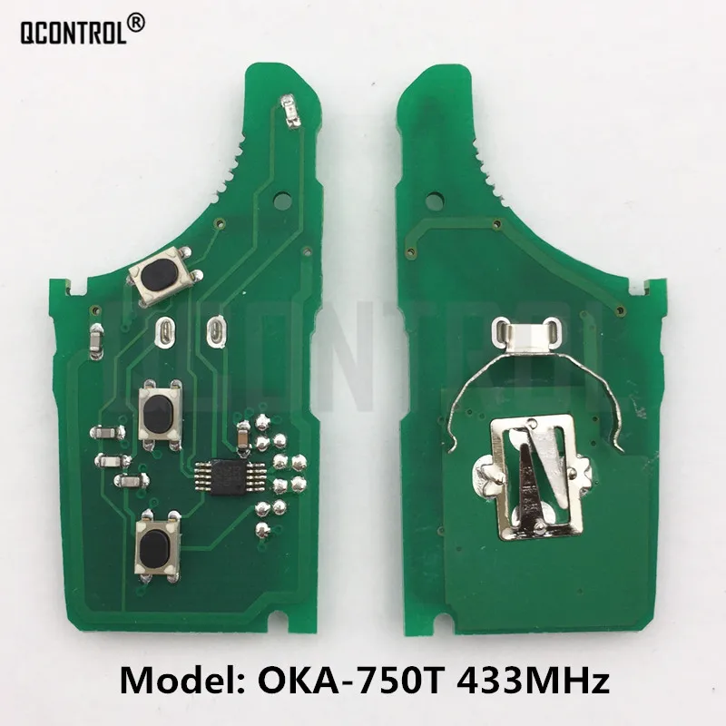 

QCONTROL Car Remote Key Electronic Circuit Board for KIA OKA-750T Vehicle Keyless Entry 433MHz Transmitter ASSY 433-EU-TP