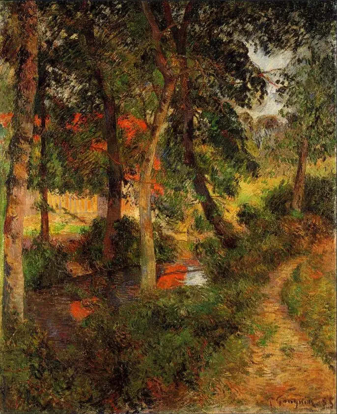 

High quality Oil painting Canvas Reproductions Pere Jean's Path (1885)by Paul Gauguin hand painted