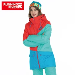 RUNNING RIVER Brand Women Snowboard Jackets For Winter Warm Mid-thigh Outdoor Sports Clothing High Quality Sport Jacket #A6042