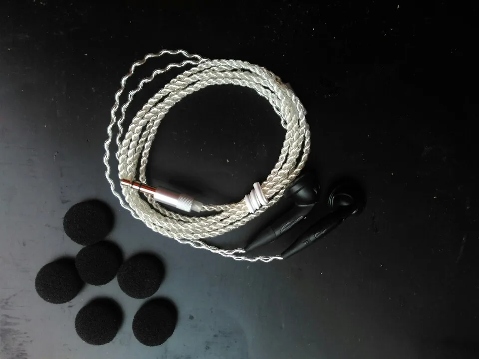 DIY pk2-イヤホン,有線イヤホン,発熱,銀メッキ,マイクなし/マイク付き