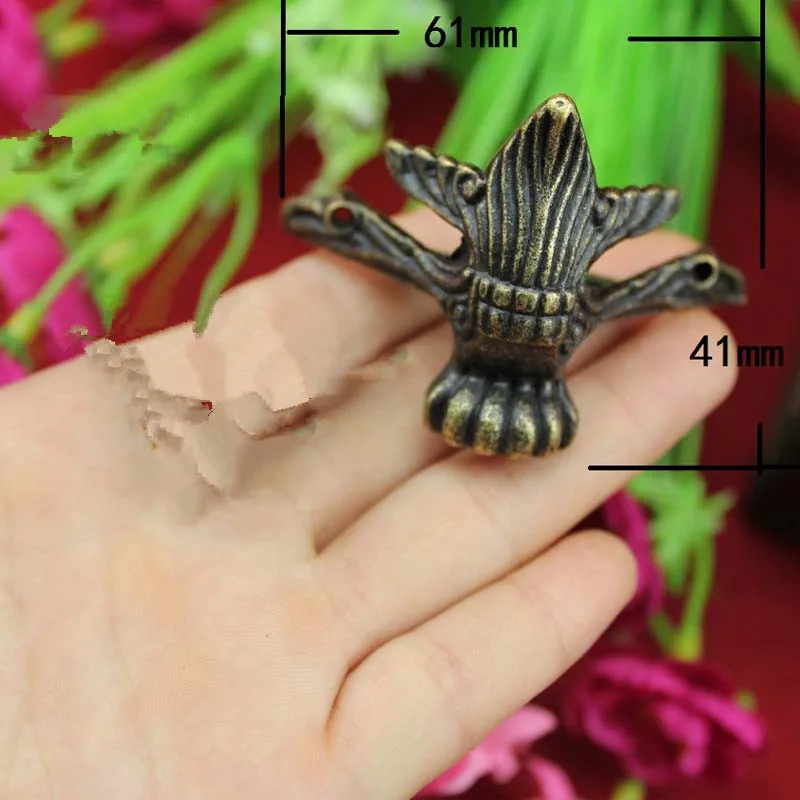 

Белая антикварная подарочная шкатулка для ювелирных украшений, искусственная декоративная защита для ножек, 61*41 мм, 4 шт.