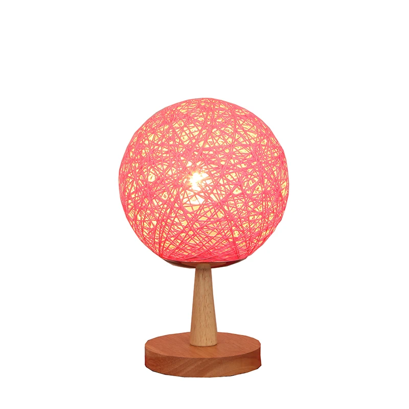 New 2018 Table Lamp Modern Sepak Takraw Wood Protect Eyesight Desk Lamp For Home Bedroom Living Room Decoration   Bedside Lamp