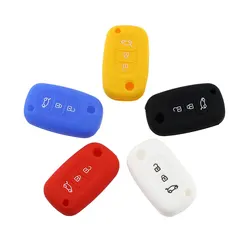 3 Buttons Silicone Car Key Case Cover for LADA Priora Sedan Sport Kalina Granta Vesta X-Ray XRay Remote Key Shell Fob