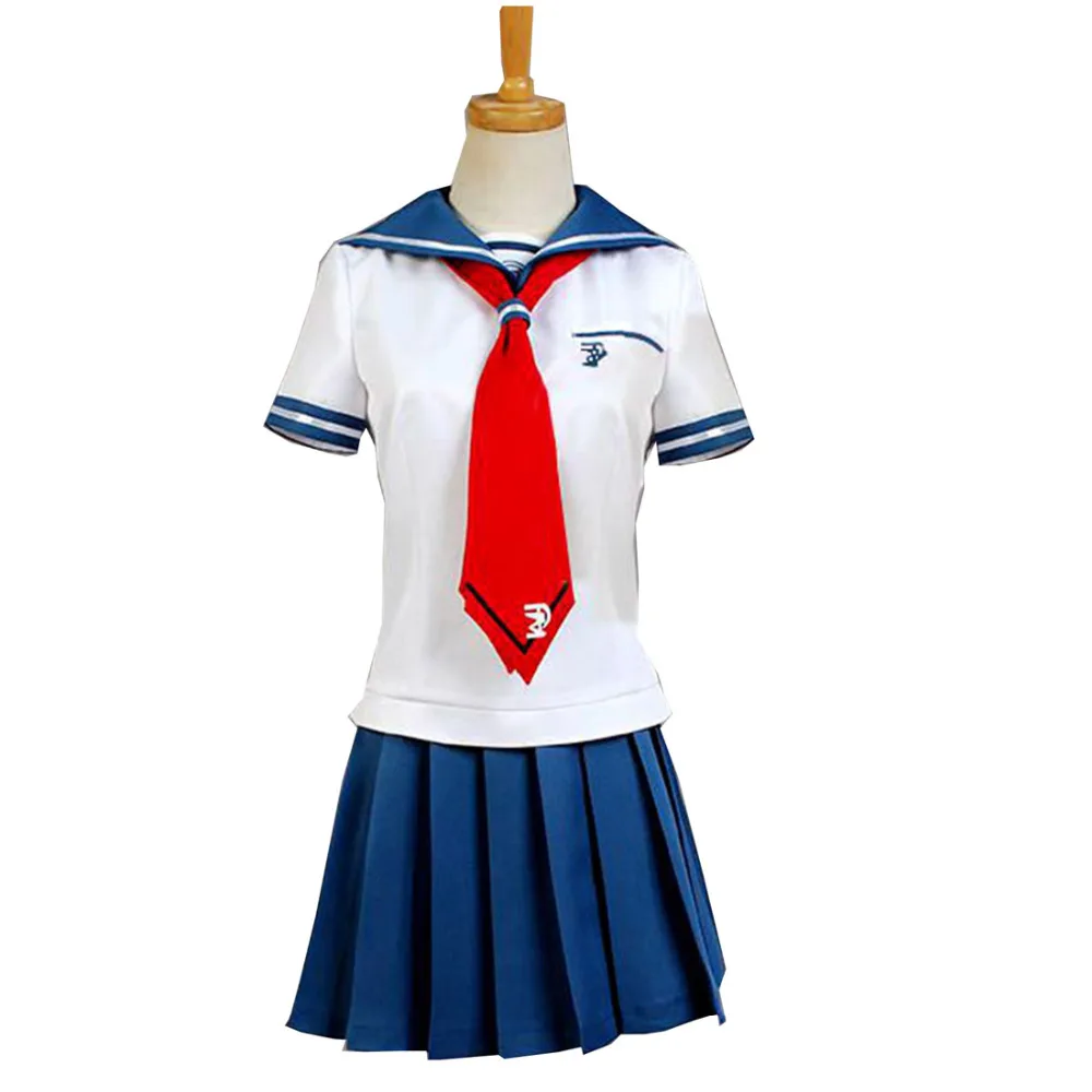 

2017 Zettai Zetsubo Shojo Danganronpa AnotherEpisode Komaru Naegi Uniform Shirt Girls Summer School Dress Cosplay Costume