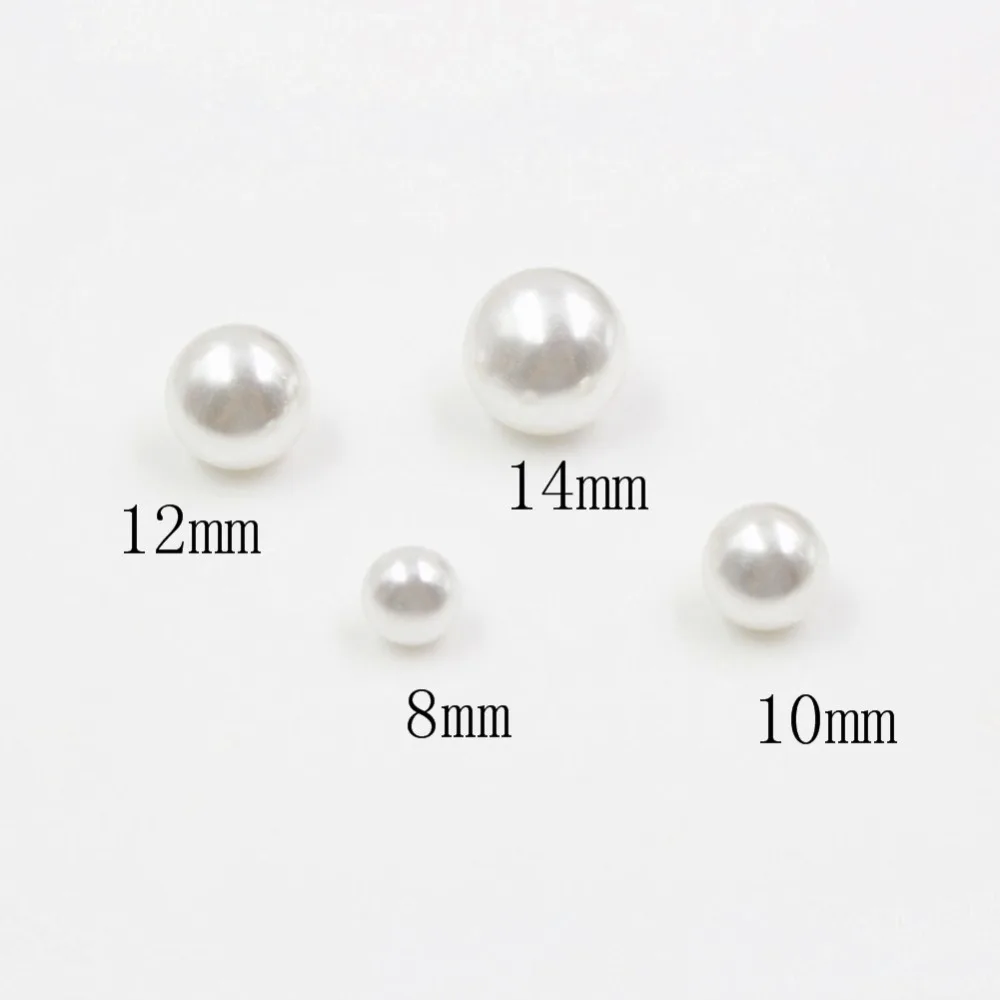 Dobrej jakości 8/10/12/14mm Pearl sweter z guzikami płaszcz przyciski dekoracyjne akcesoria DIY 10 sztuk/partia ZZ-0001