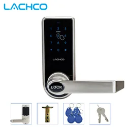 LACHCO-fechadura eletrônica, senha de tela sensível ao toque, código digital, trava keyless, parafuso Smart Home, L16073BS, 4 cartões