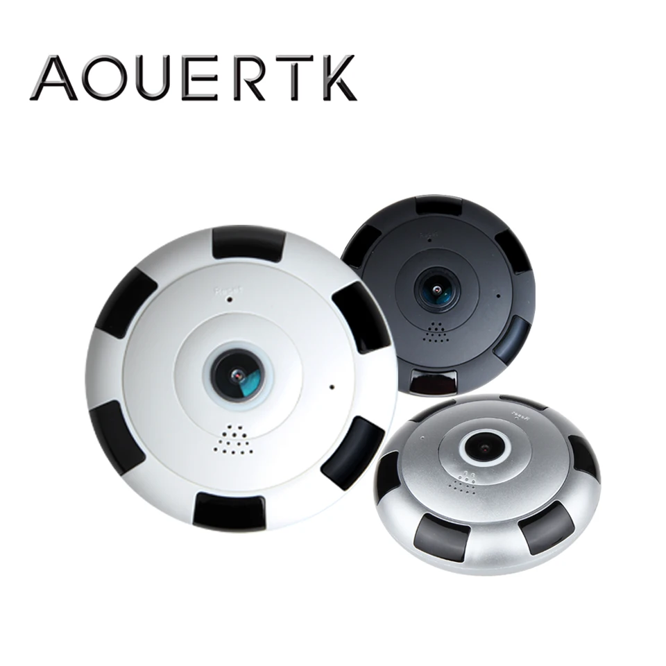 AOUERTK 1080P 360 Degree Camera Two Way Audio SD Card Slot WiFi Full View WIFI Video IP Camera WiFi Mini CCTV VR Camera