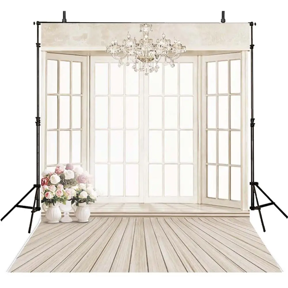 

Chandelier Door Windows Living Room background polyester or Vinyl cloth High quality Computer print wedding backdrop