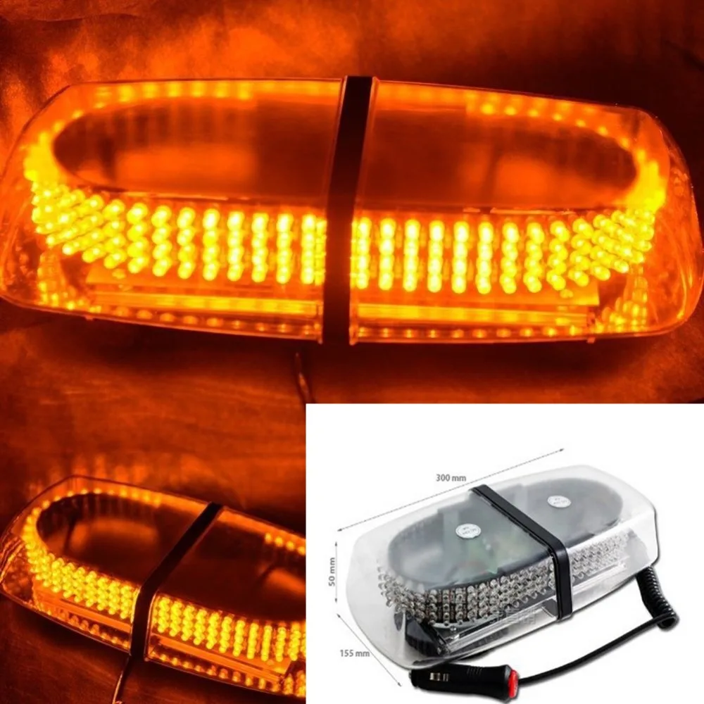 Zone Tech Emergency Hazard Warning 240 LED Strobe Light With Magnetic Base Amber