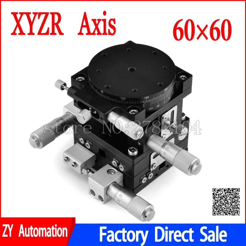 Xyzr V-tipo Plataforma de Corte Manual Estágio Linear Ajuste de Rolamentos Mesa Deslizante Eixos 29.4n Lt60-lm Xyzr60-lm 60*60 mm