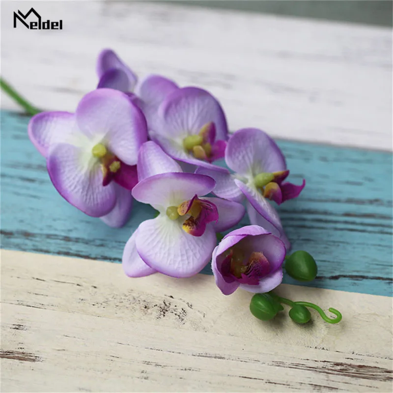 Meldel Hochzeit Bouquet Brautjungfern Rosa Orchidee Blume Künstliche Phalaenopsis Blume Anordnung DIY Home Party Büro Decor