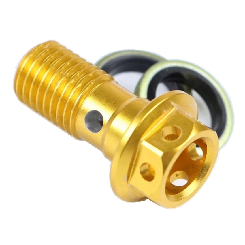 Universal CNC Motorcycle Titanium Alloy Banjo Bolt Oil Drain Screw / Hollow Screw 1.25mm For Brake Hose Caliper Master Cylinder