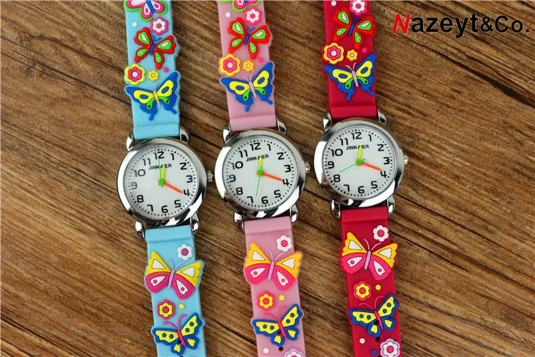 Reloj deportivo con correa de silicona de diseño simple 3D de alta calidad para niños y niñas, reloj de regalo de cumpleaños