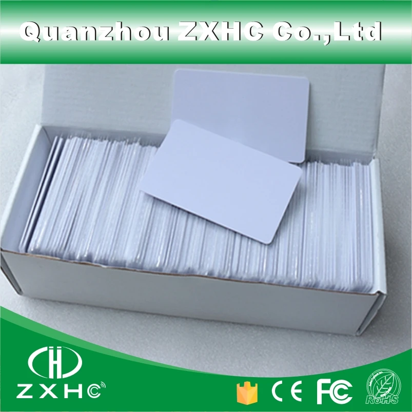 (100pcs) 85.5mmx54mmx0.8mm NFC Tag Ntag216 888 Bytes ISO14443A PVC White Cards For Android,IOS NFC Phones