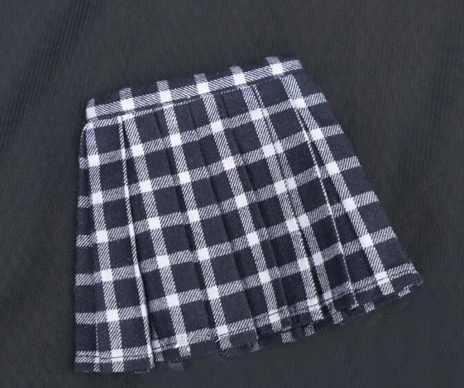 NEW 1/3 1/4 1/6 BJD MSD YOSD Clothes Black White Checkered All-match Skirt/Clothes