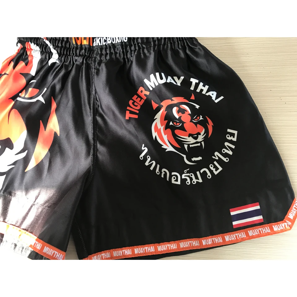 MMA Tiger Muay Thai guantoni da boxe incontro di boxe Sanda formazione traspirante pantaloncini muay thai abbigliamento boxe Tiger Muay Thai mma