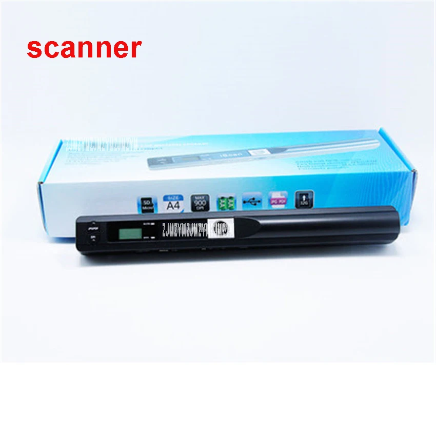 01 Portable Scanner HD High Speed Color A4 File Photo Handheld Scanner USB2.0 Interface 300 * 300DPI, 600 * 600DPI, 900 * 900DPI