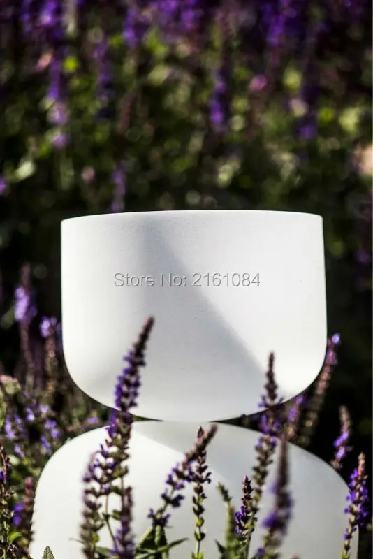 11 inch and 13 inch 2pcs frosted crystal singing bowls with any note with free suede and o-ring