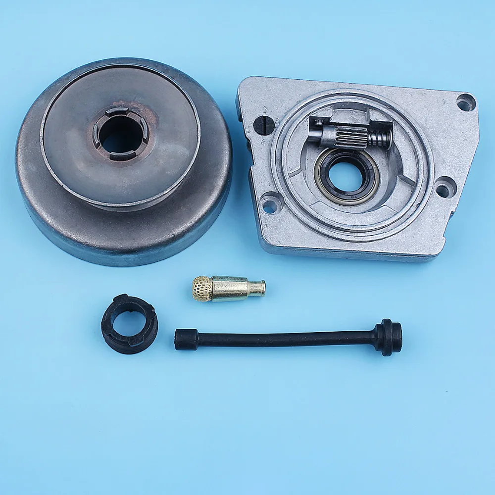 Conjunto de Bomba de Óleo para Motosserra Tambor de Embreagem x7 Kit para Husqvarna 61 66 162 266 268 272xp Peças de Reposição em Corpo Único