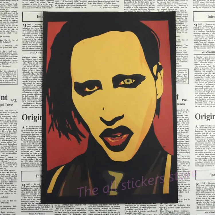 Marilyn manson posters, Marilyn manson banda bar KTV decoration posters restoring ancient ways wall stickers