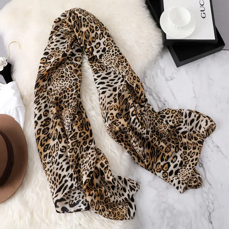 Autumn and winter leopard new bib female Europe and America wild twill cotton scarf women\'s warm fashion shawl hot sale