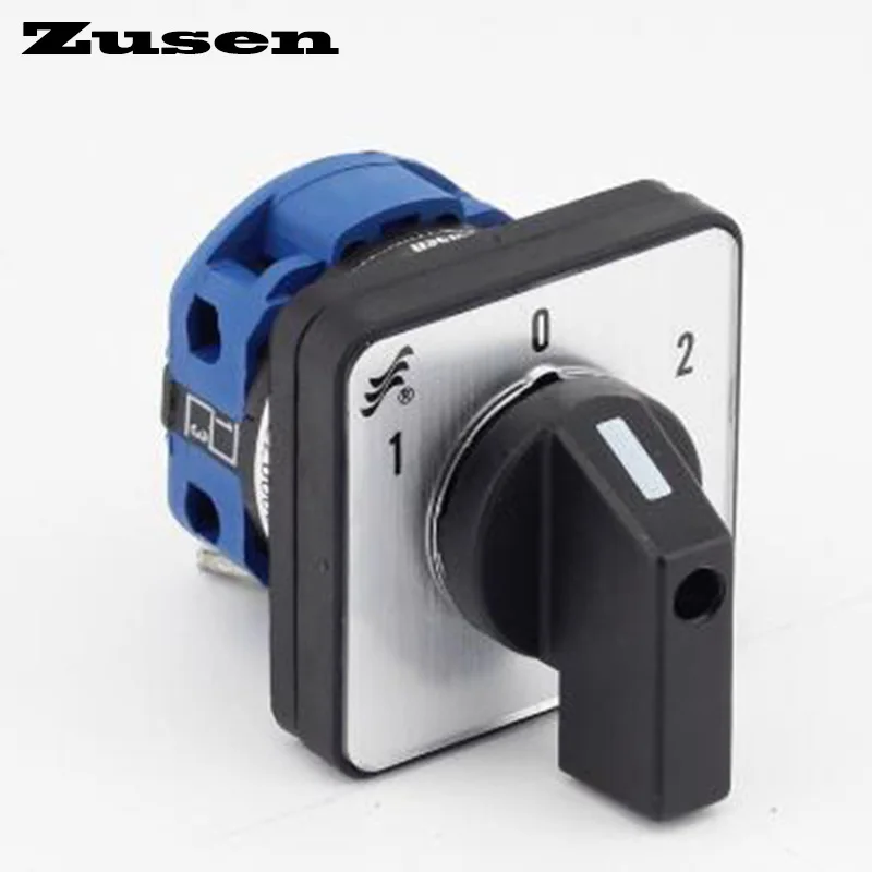 Zusen 440V Ui 690V Cam Switch LW26-20 1-0-2 1P 3 Positions 1 Pole 4 Terminals