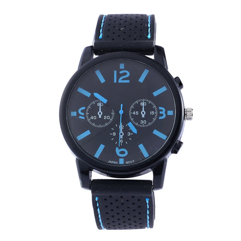 Cool Men Watch Casual Brand Clock Fashion Men\'s Military Quartz Clock Silicone Strap Belt Big Dial Watches Men Wristwatches