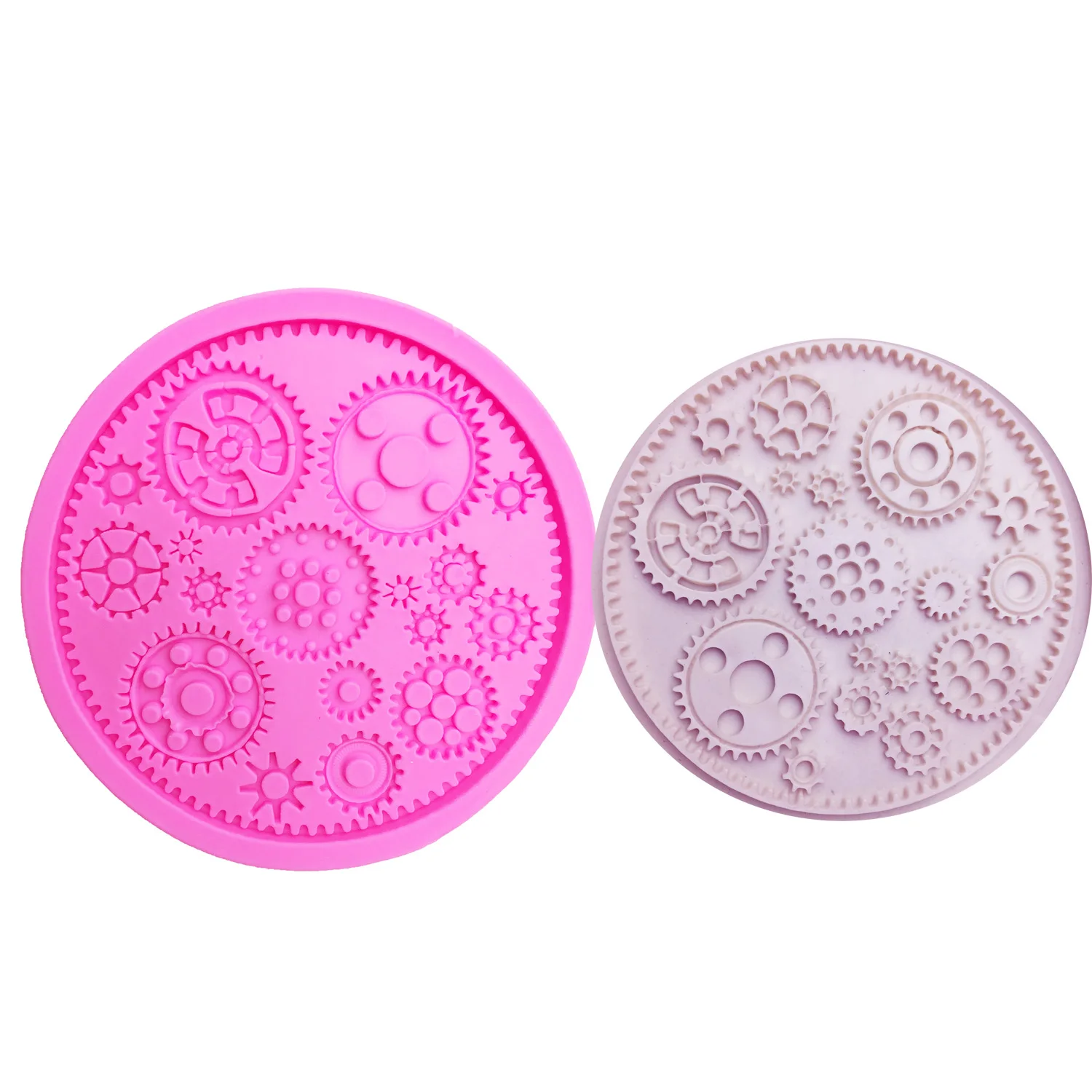 M0599 Steampunk Gears Confeitaria Silicone Fondant Cake Molds Cupcake Mould Chocolate Tools For Cakes Jelly Pudding Decor