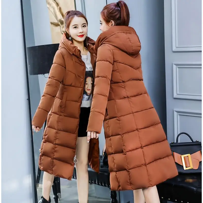 Winter Jacket Women large size Female Hooded Coats Parka Ladie Slim Long Cotton Winter Coat Outwear Jackets Coat Keep warm Women