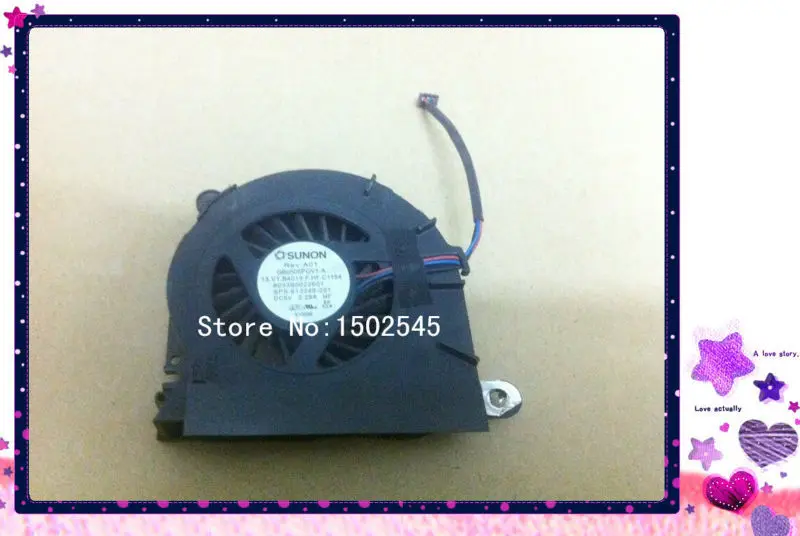 Original laptop CPU cooling fan heatsink fan for HP 6440B 6450B 6455B 6550B 6555B CPU fan  613349-001