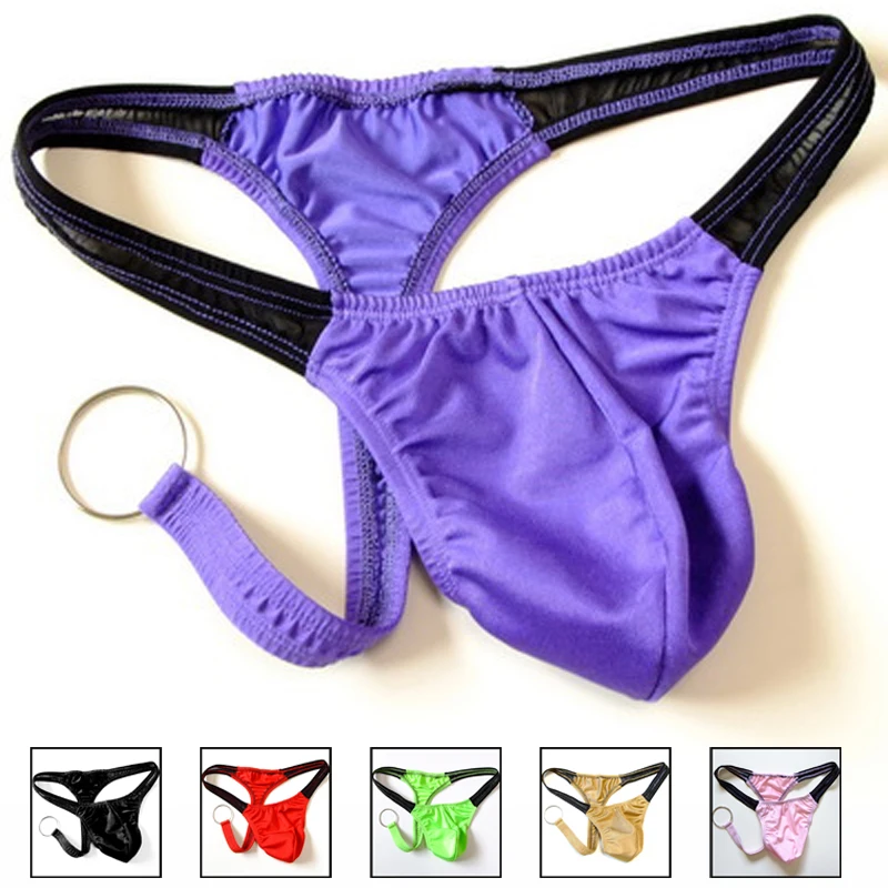 Tanga Sexy para hombre, ropa interior gay con bolsa convexa en U, suspensorio, 2019