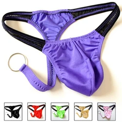 Tanga Sexy para hombre, ropa interior gay con bolsa convexa en U, suspensorio, 2019