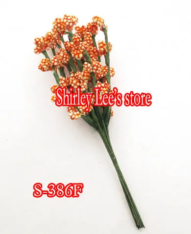 

144 bunches= 1440pcs X Lovely Berry Stem in Orange,Bomboniere accessories , WEDDING crafts