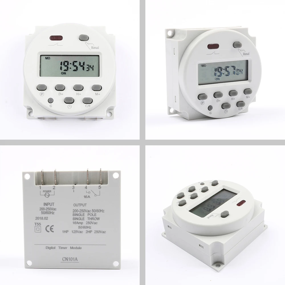 1PC Week Controller Electronic Weekly 7Days Programmable Digital Time Switch Relay Timer Control CN101A Tp8a16 L701 220V12V 16A