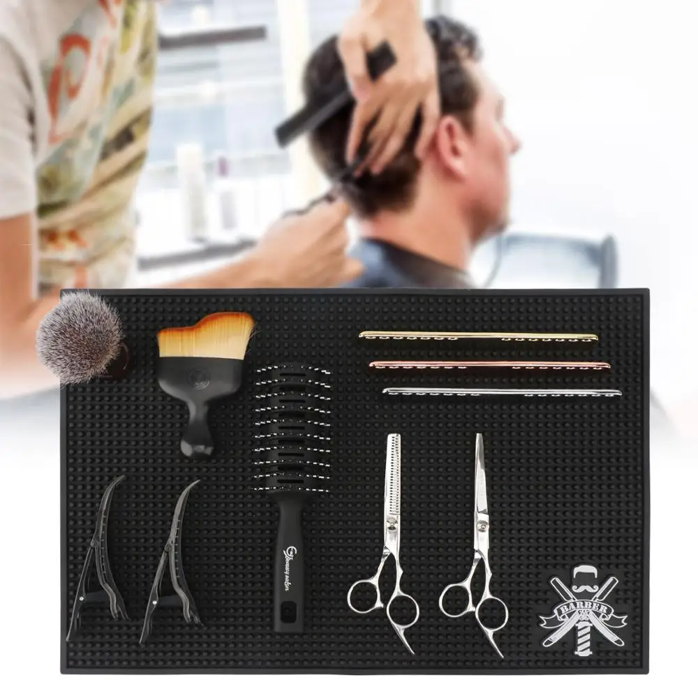 Коврик для парикмахерской Segbeauty, гибкий нескользящий материал из ПВХ, для салонов, станций для стайлинга, рабочего места, парикмахерских инструментов