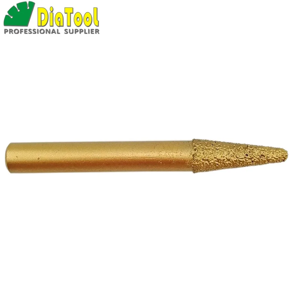 DIATOOL 2 قطعة فراغ صنع من النحاس الماس نحت بت ، CNC الحفر بت للحجر (10-4/30 مللي متر) مخروط نوع ، الماس نتوءات
