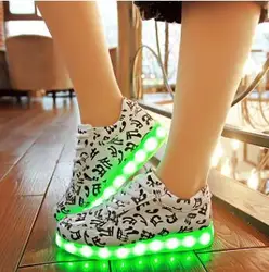 Baby Girls/Boys LED Light Sneakers LED Colors Children Fashion USB Charging Sneakers Kids Flashing Lights Shoes