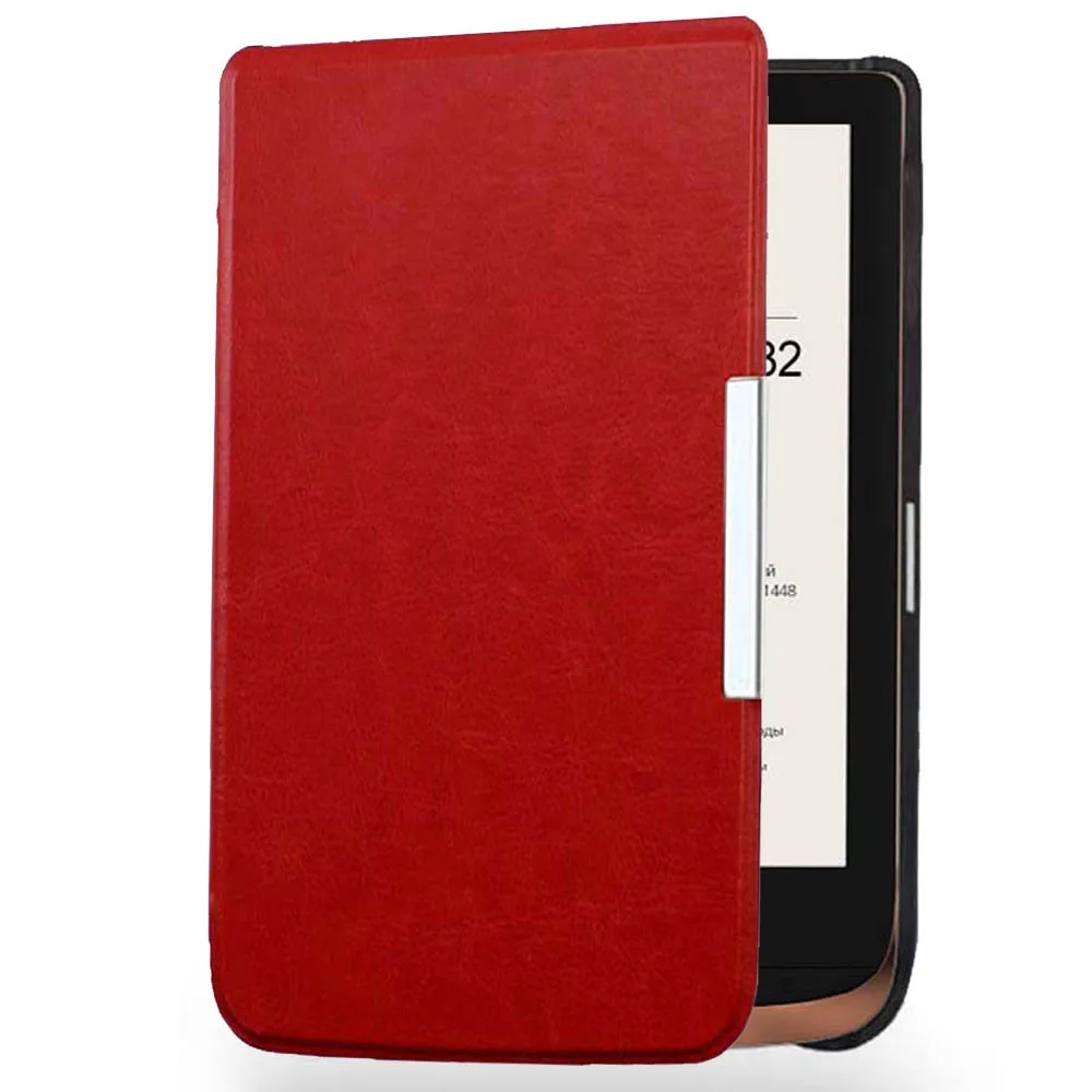 Pocketbook Basic Lux 2/Touch Lux 4/HD 3 Smart Case, UltraSlim Leather Cover For Pocketbook 616/627/632 Auto Sleep +Film