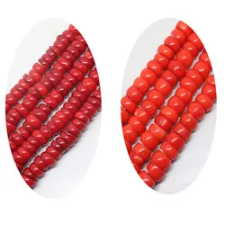 Mini. order is $7!5x10mm Coral Heisey slice rondelle Spacer Loose Beads 15