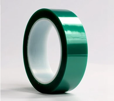 

2 Rolls Width 45mm x 66m PET green silicone film high temperature adhesive tape,Green Polyester Tape Powder Coating High Temp