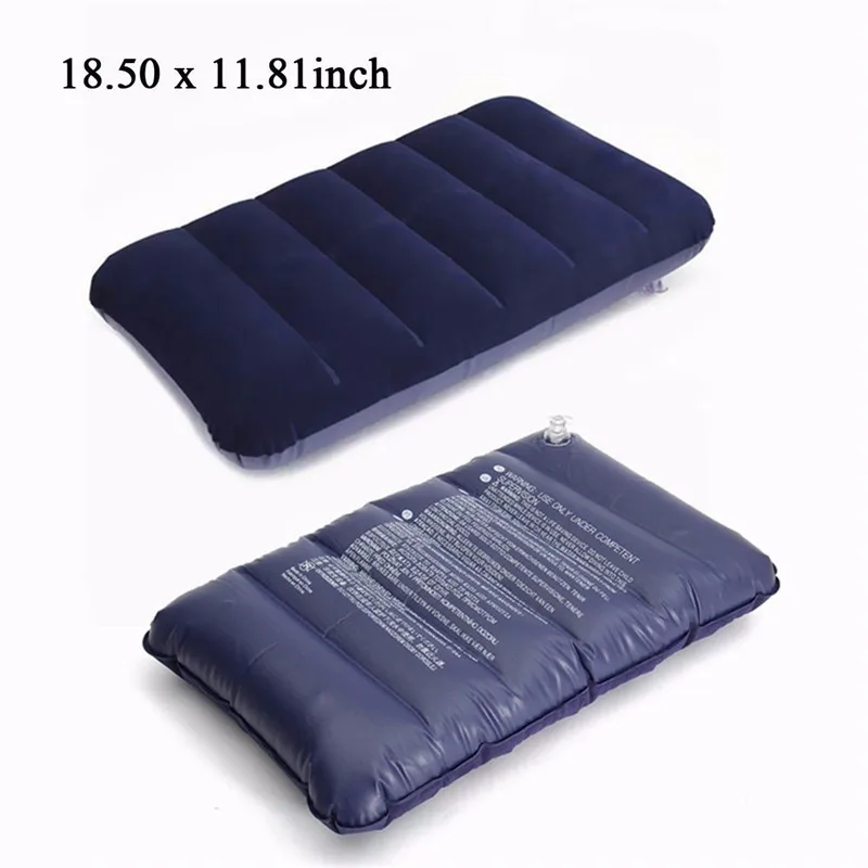 Hot Selling Inflatable Pillow Outdoor Travel Sleep Pillow Air Inflatable Portable Break Rest Pillow Blue