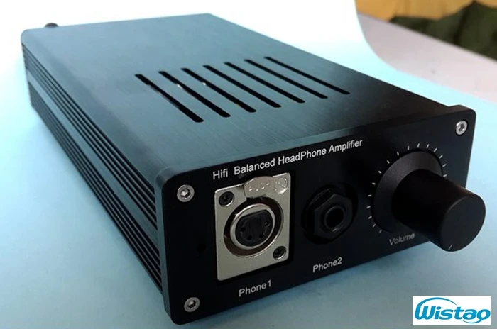 IWISTAO Balanced Headphone amplifier HIFI TPA6120A2 AMP 16~600 Ohms 750mW/300 ohms 6.35 Headphones / Four-core XLR Output Black